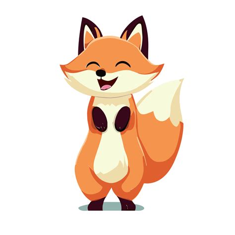 Fox,Cute cartoon fox. Funny red fox. Emotion little animal. Cartoon ...