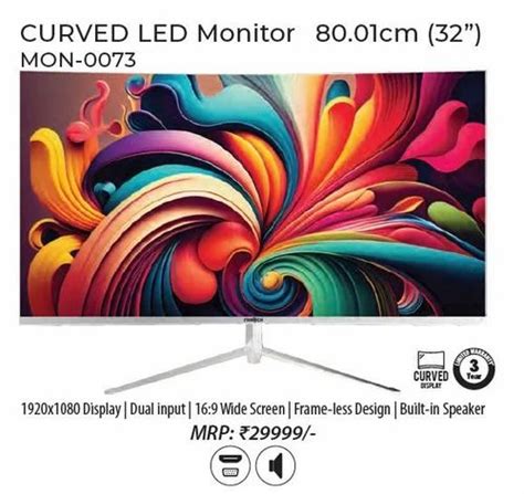 Frontech MON 0073 32inch Curver LED Monitor FHD With Speaker HDMI VGA