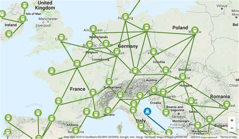 Europe Rail Network Map