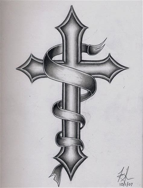 3d Cross Drawing at PaintingValley.com | Explore collection of 3d Cross ...