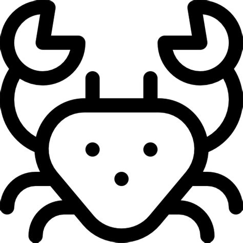 Crab Basic Rounded Lineal Icon