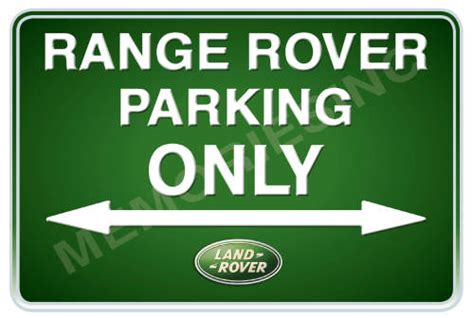 Signage Range Rover Parking Only Landscape Classic Metal Sign Was