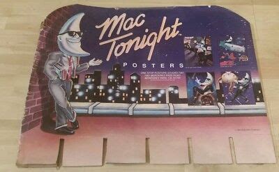 McDonalds Mac Tonight Moon Man 1988 Cardboard Poster Display backing ...