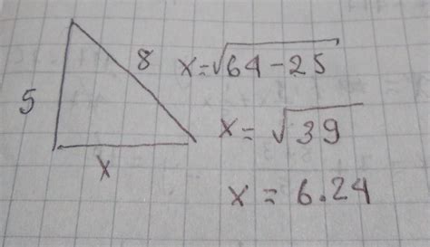 Si Una Hipotenusa Tiene De Valor 8 Y El Cateto Opuesto Tiene De Valor 5