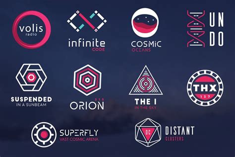 Futuristic Logo Bundle Creative Illustrator Templates Creative Market