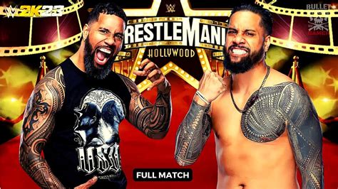 Wwe 2k23 — Jimmy Uso Vs Jey Uso Wrestlemania 40 ⭐world Mod Premiere⭐ — Full Match Youtube