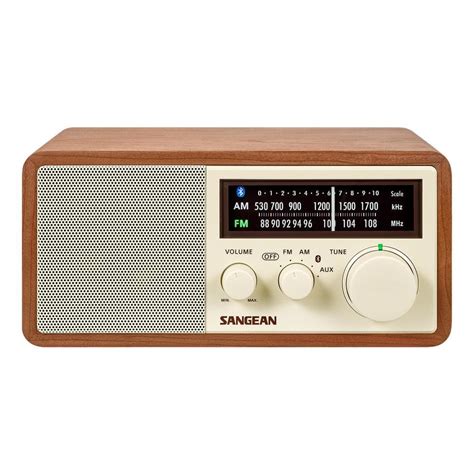 Sangean FM AM Aux In Bluetooth Wooden Cabinet Radio With USB Phone