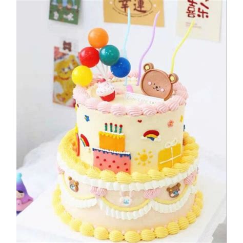 Jual Cake Topper Figure Balon Hiasan Happy Birthday Tusuk Kue Dekorasi