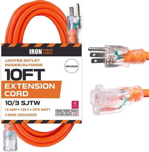 Iron Forge Cable Gauge Extension Cord Ft Heavy Duty