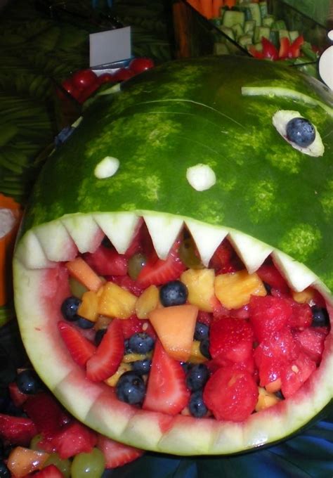 Dinosaur Carved From Watermelon Stuff To Try Dinosaur Birthday