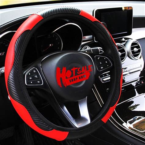 Cool Dragon Design Car Steering Wheel Covers Reflective Leather