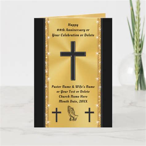 Personalized, Church or Pastor Anniversary Cards, Card | Zazzle