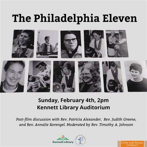 Special Movie Screening Of The Philadelphia Eleven Church Of The Advent