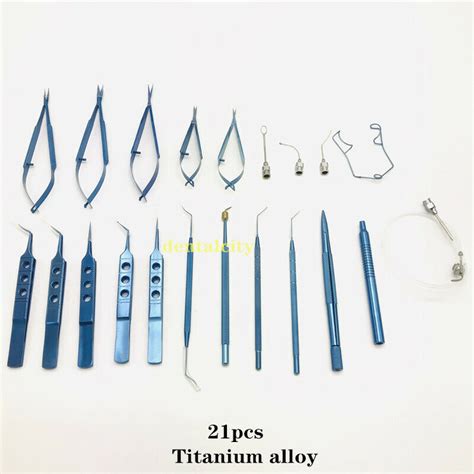 21pcs Set Cataract Eye Micro Surgical Instruments Titanium Alloy EBay