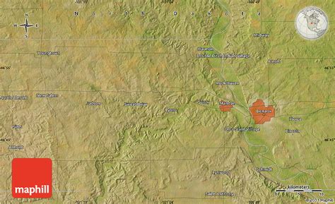 Satellite Map of Bismarck