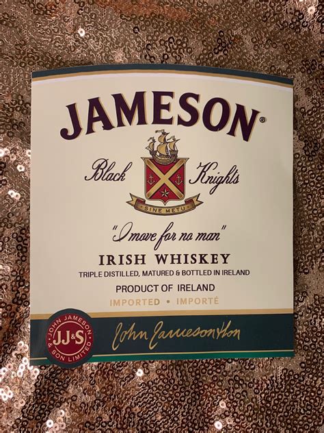 Jameson Whiskey Custom Sticker Label Etsy