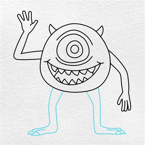 Draw Mike Wazowski - HelloArtsy