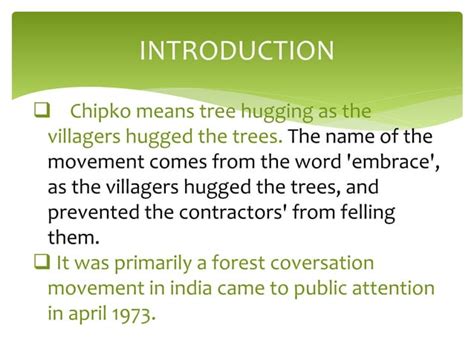 The chipko movement