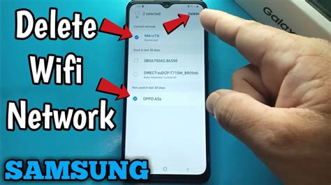 How To Delete Wifi Network Connected To Samsung Galaxy A Youtube