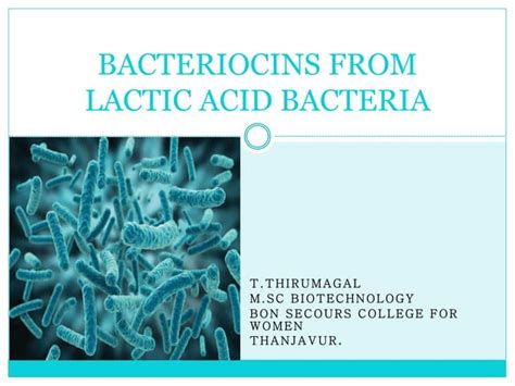 Bacteriocins From Lactic Acid Bacteria Ppt