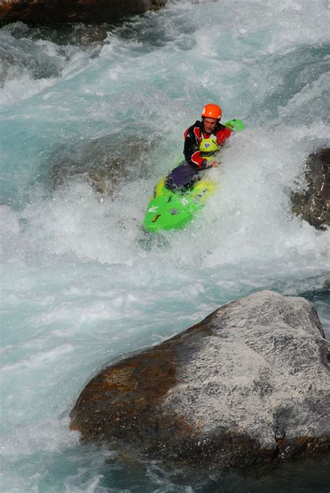 The French Alps popular destination for white water kayakers