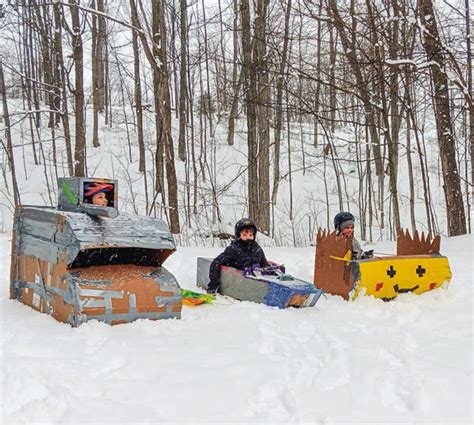 The Annual Pack 131 Cub Scouts Cardboard Sled Race At Bahle Hill In