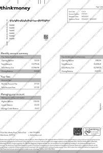 Think Money Bank Statement Template Fake Bank Statements