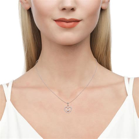 Jeulia You Complete Me Infinity Love Heart Sterling Silver Necklace