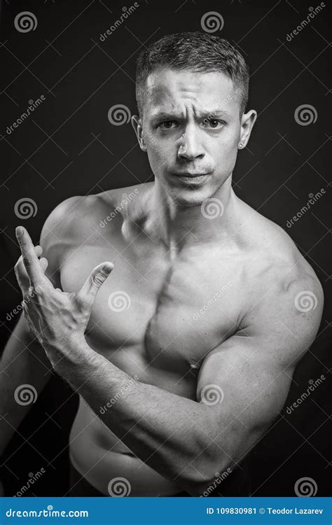 Nude Muscular Man Stock Image Image Of Biceps Muscular 109830981