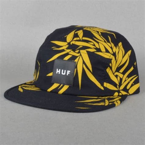 HUF Bamboo Box Logo Volley Cap Black Caps From Native Skate Store UK