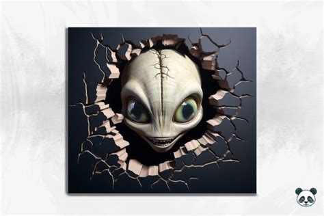 3D Alien Cracked Hole Tumbler Wrap 31 Afbeelding Door Pandastic