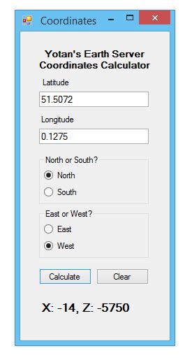 Yotans Earth Map Coordinates Calculator Minecraft Tools Mapping