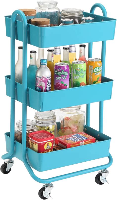 Amazon Designa Tier Metal Rolling Cart Heavy Duty Storage