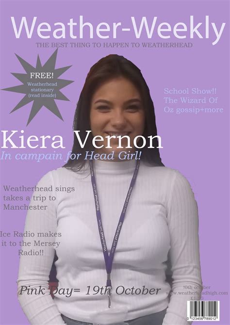 Ellena Rolfe As Media School Magazine Front Cover