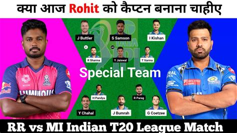 Dream Team Predicion Rr Vs Mi Mi Vs Rr Dream Team Tata Ipl Match