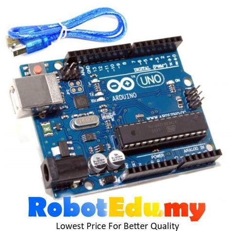 [ready Stock Kl] Arduino Uno R3 Rev3 Compatible Atmel Dip Atmega328p