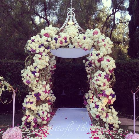 Beautiful Floral Chuppah In White Pinks And Lavender Colors Wedding