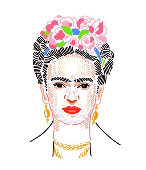 La Artista Mexicana Magdalena Carmen Frida Kahlo Ilustraci N Vectorial