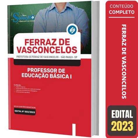 Apostila Ferraz de Vasconcelos Professor Educação Básica 1 Solução