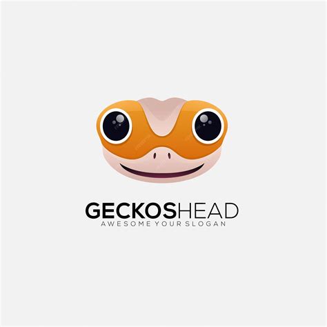 Premium Vector Geckos Head Design Logo Gradient Color Template