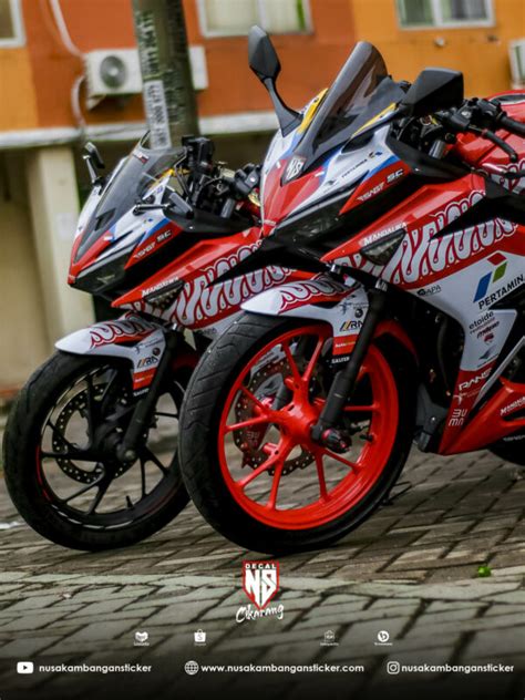 Stiker Motor Honda Cbr R All New Livery Mandalika Merah Modifikasi