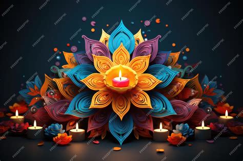 Premium Photo | Layout design for diwali wishes greeting card colorful