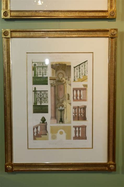 Four Framed Architectural Prints Of The Opera Garnier Paris At 1stdibs