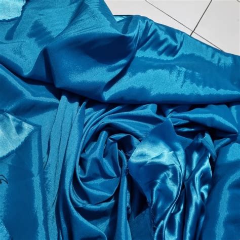 Jual Kain Shantung Stretch Premium Satin Double Face Bahan Saten