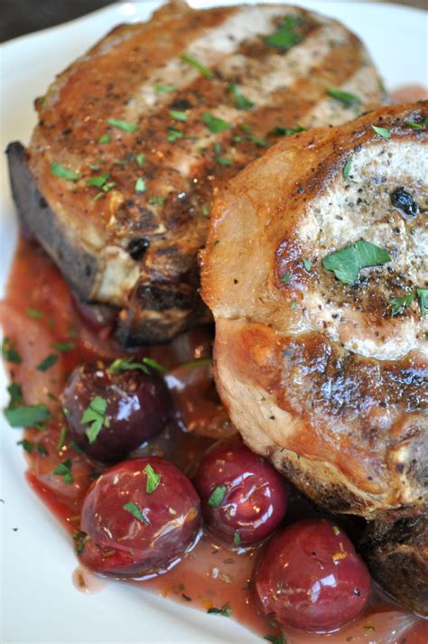 Pork Chops With Cherry Port Glaze The Messy Mrs