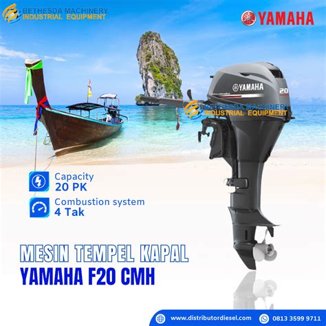 Mesin Tempel Yamaha F20 CMHL 4 Tak 20 PK Outboard Motor Yamaha 20 HP