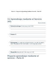 TAREA 3 2 Proyecto Aprendizaje Mediante El Servicio Parte III Copy