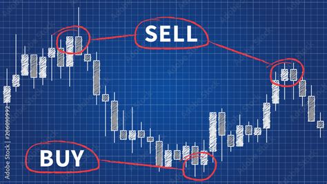 Candlestick Chart In Financial Forex Market Vector Illustration