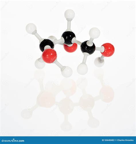 Glycerol Molecule 3d Molecular Structure Ball And Stick Model Structural Chemical Formula