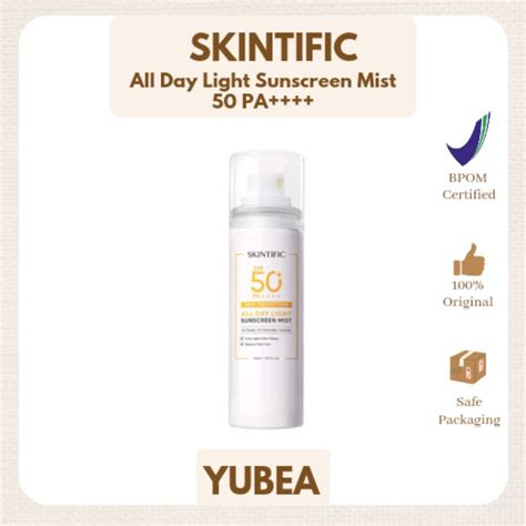 Jual SKINTIFIC ALL DAY LIGHT SUNSCREEN MIST SPRAY SPF 50 PA 50 ML